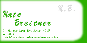 mate breitner business card